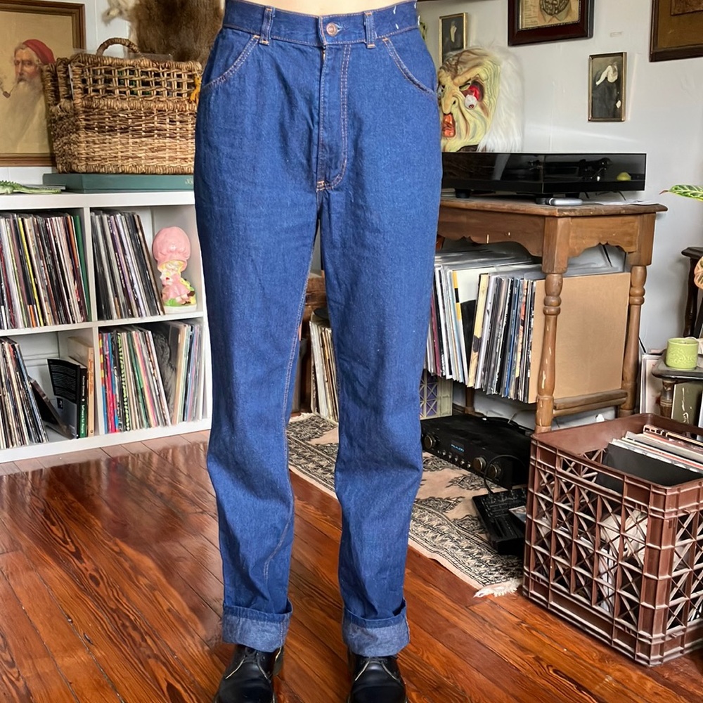 💀 SOLD 💀 Vintage 70s Levi's Plowboy Straight Leg High Waisted Jeans ~ Size 29 - Picture 3 of 9
